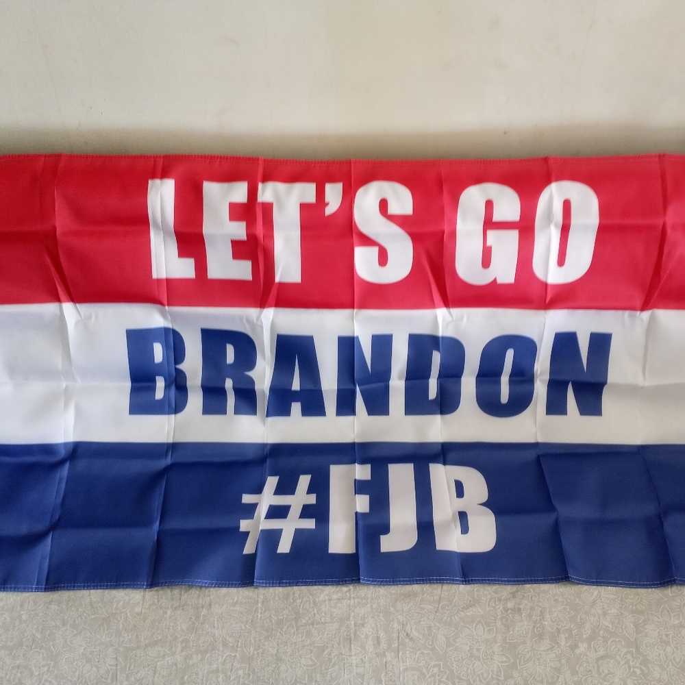 3 Ft x 5 Ft Let's go Brandon #FJB Red White & Blue One-Sided Flag